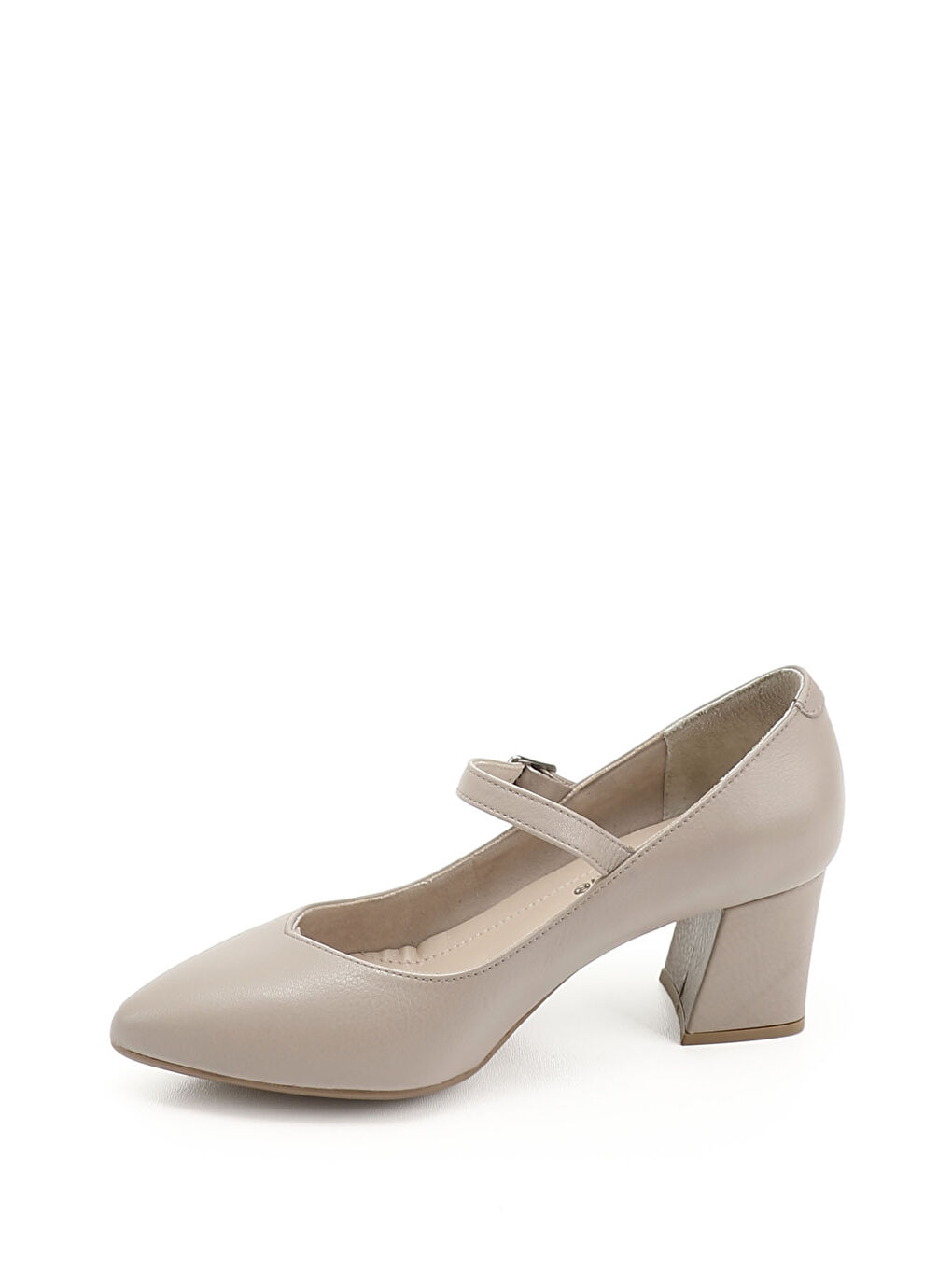 Bej Kadın BEJ-CAMEL Sivri Burun Topuklu Hakiki Deri Ayakkabı-1