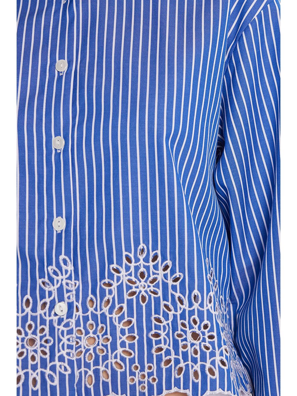 Karışık Kadın Slim Fit Dar Kesim Desenli Uzun Kollu Klasik Yaka Gömlek-2