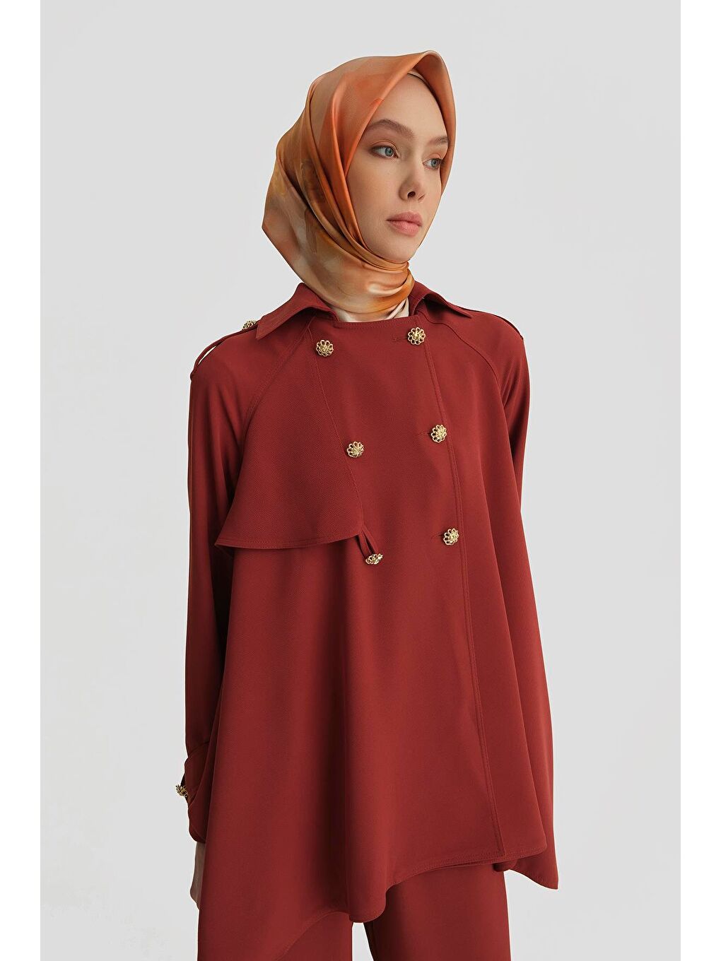 Ceketli Kadın Takım 25Y6004 Koyu Kırmızı-3