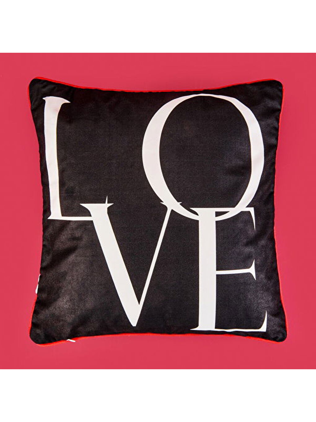 Soft Liebe Kırlent - Siyah / Beyaz - 45x45 cm-1