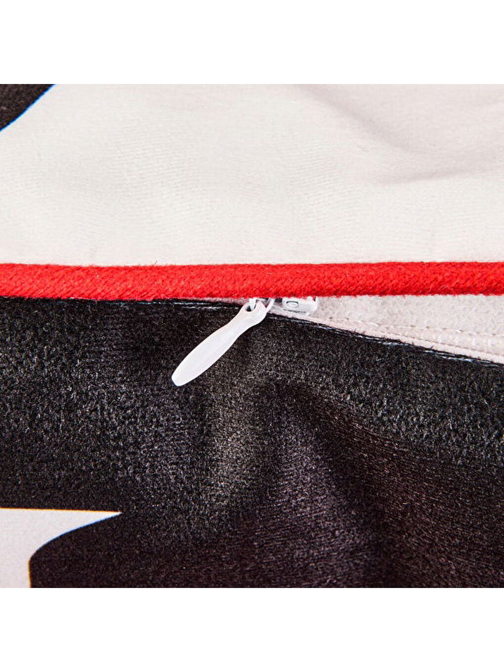 Soft Liebe Kırlent - Siyah / Beyaz - 45x45 cm-5