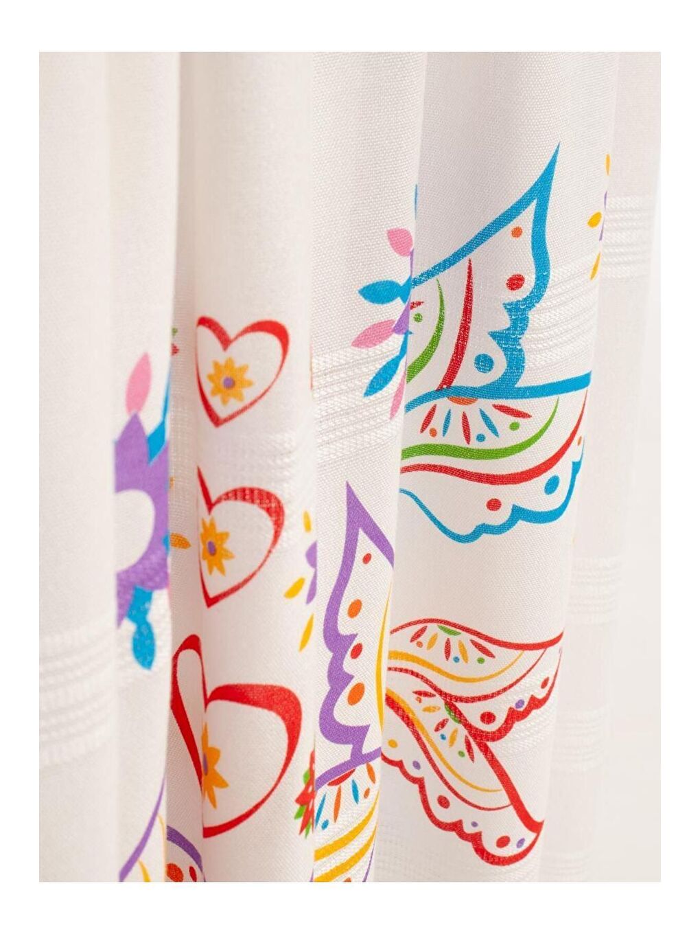 Ekru Baskılı Bambu Peştemal Plaj Havlusu BUTTERFLY/90X180-2