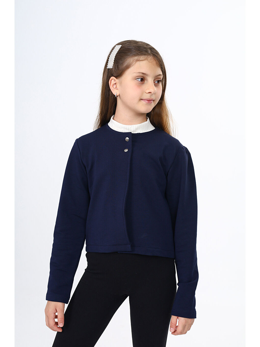 Lacivert Kız Çocuk Okul Hırka-1