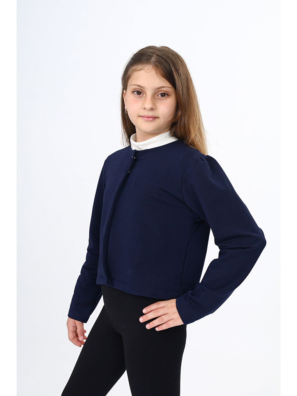 Lacivert Kız Çocuk Okul Hırka-2