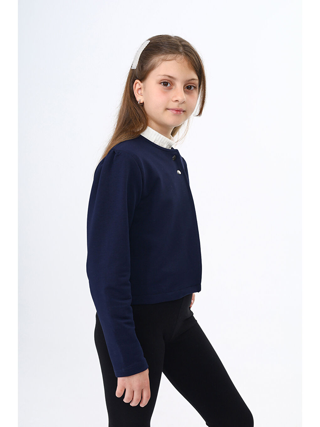 Lacivert Kız Çocuk Okul Hırka-3