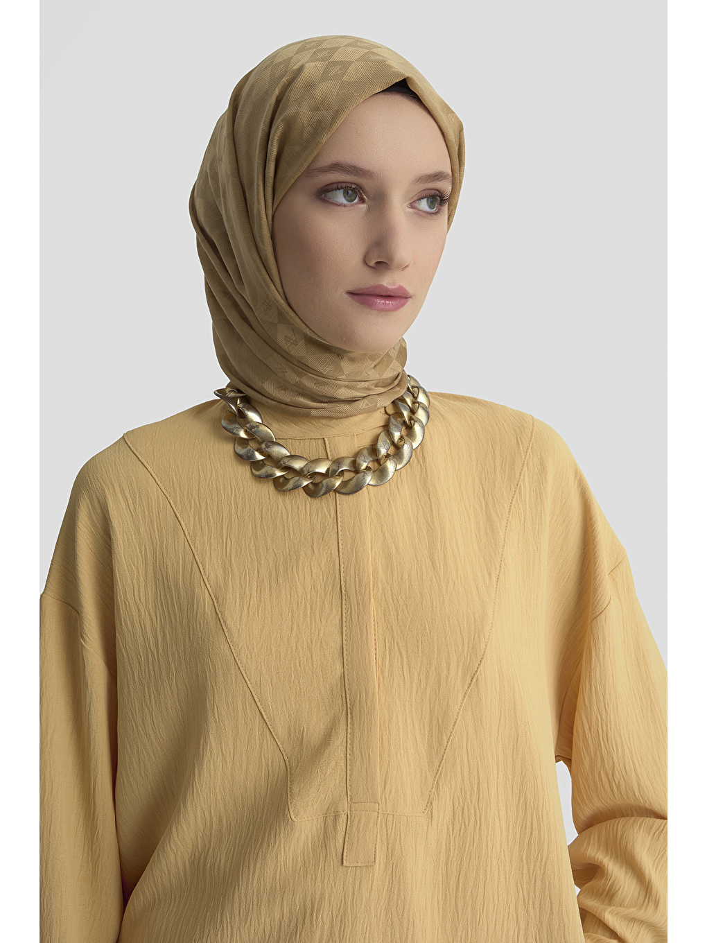 Kahverengi Tunik Pantolon Takım Camel-3