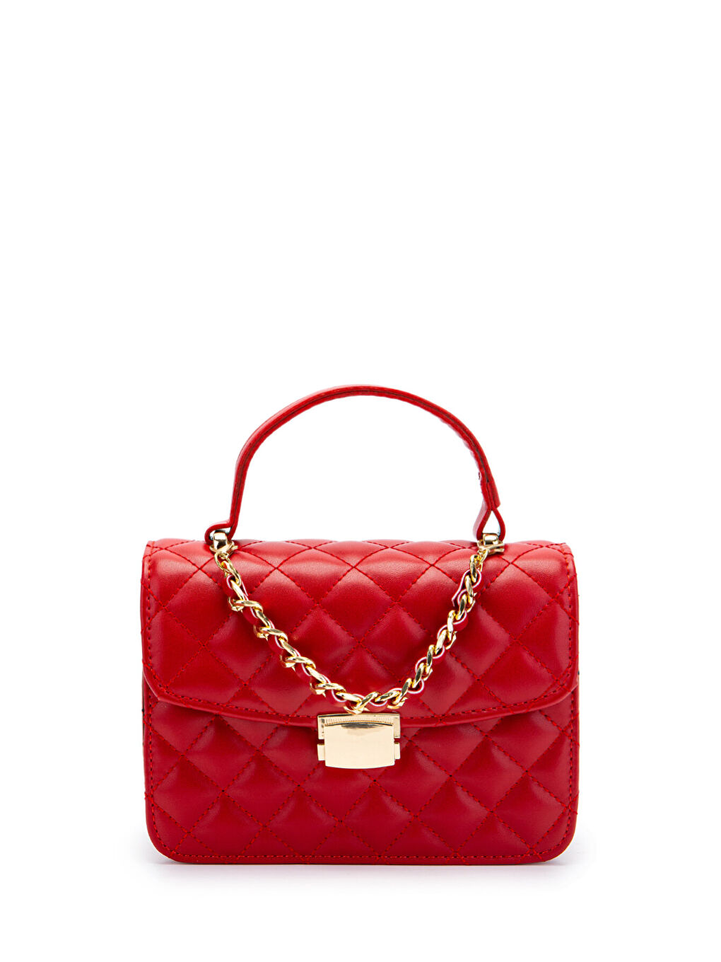 Gold Zincir Charm Detaylı Isabella Kadın Çapraz Çanta Kırmızı