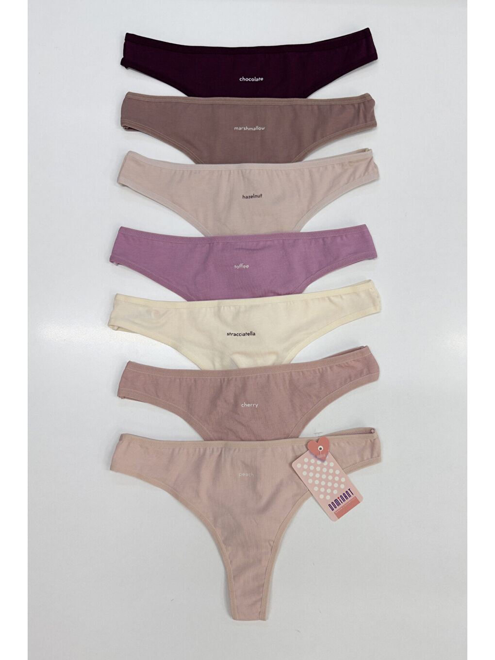 Karışık Kadın Pamuklu Tanga Külot 7'li Paket