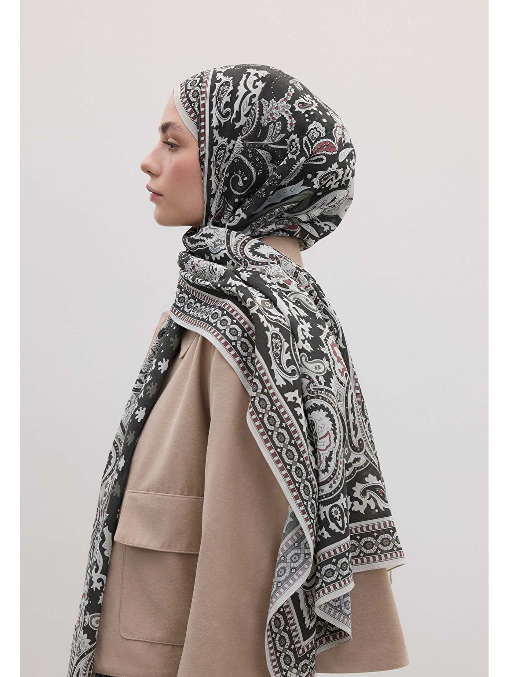 Lena Desen Şal Antrasit-1