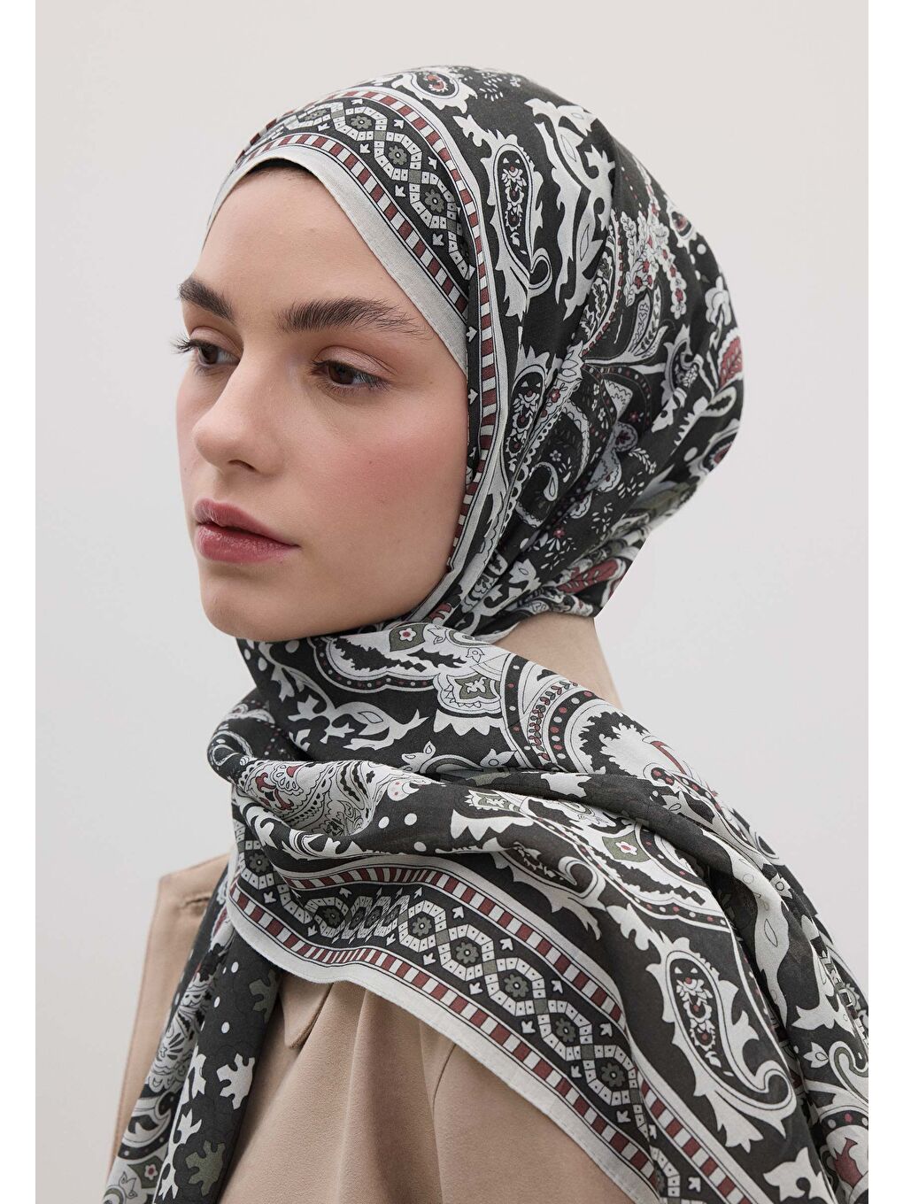 Lena Desen Şal Antrasit-2