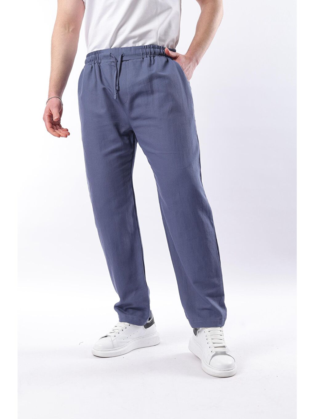 İndigo Fit Kesim Erkek %100 Pamuk Pantolon E6558-4