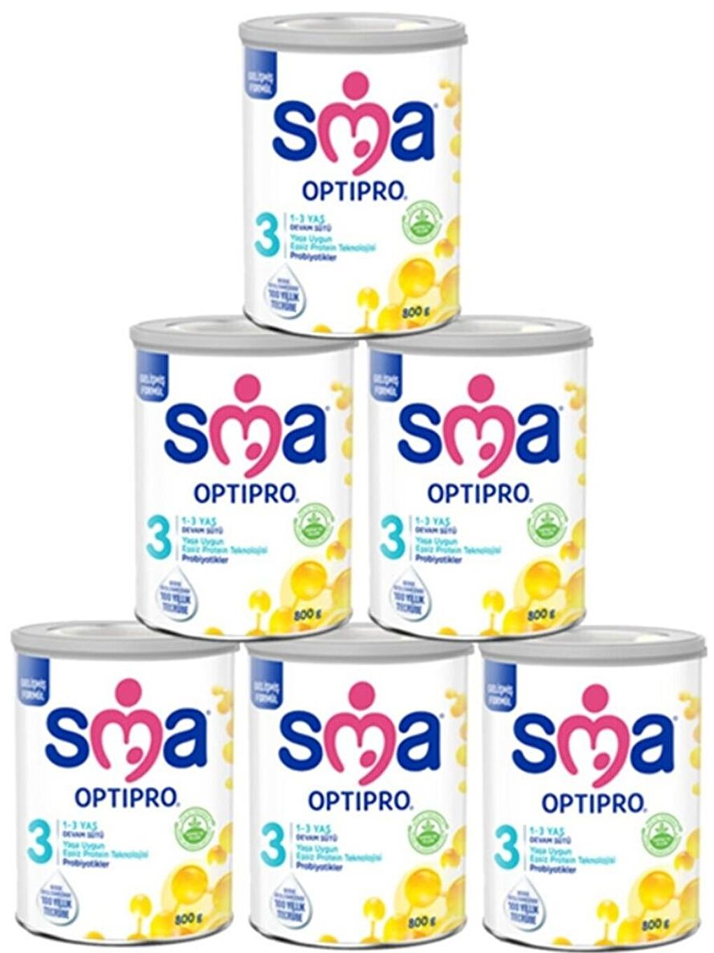 SMA Renksiz 3 Optipro Probiyotik Devam Sütü 800 gr x 6 Adet