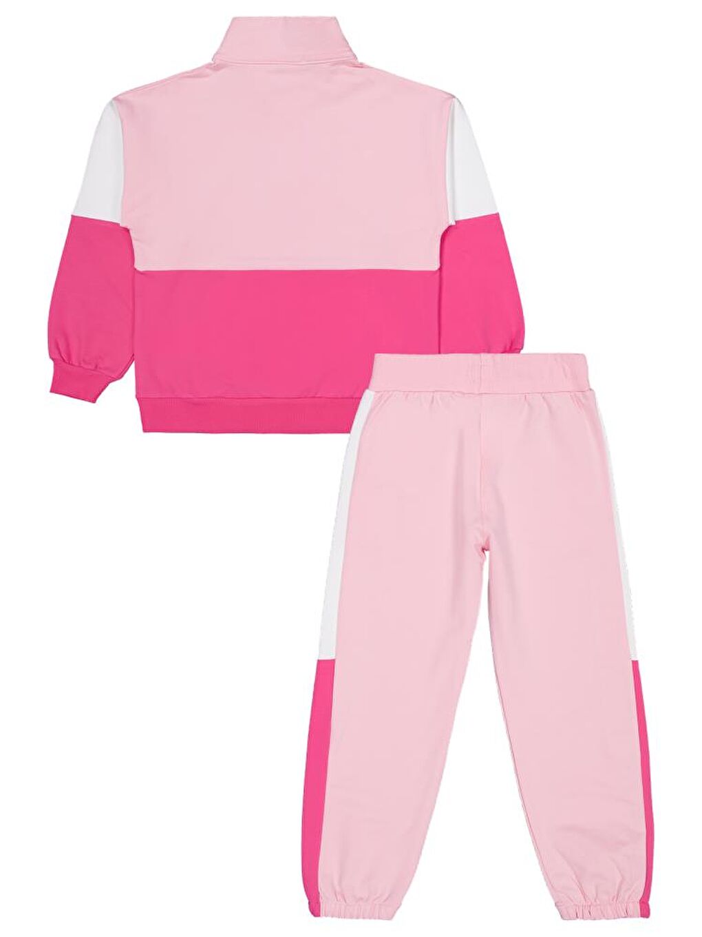 Pembe Kız &#199;ocuk Kalp Nakışlı 6-9 Yaş Eşofman Takımı