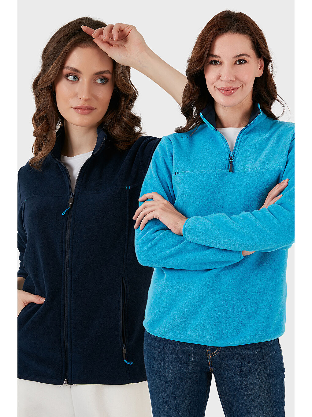 Lacivert Slim Fit Yumuşak Dokulu Anti-Pilling Tüylenme Yapmayan 2'li Paket Polar 590700200S2