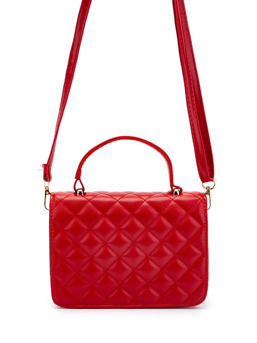 Gold Zincir Charm Detaylı Isabella Kadın Çapraz Çanta Kırmızı-4
