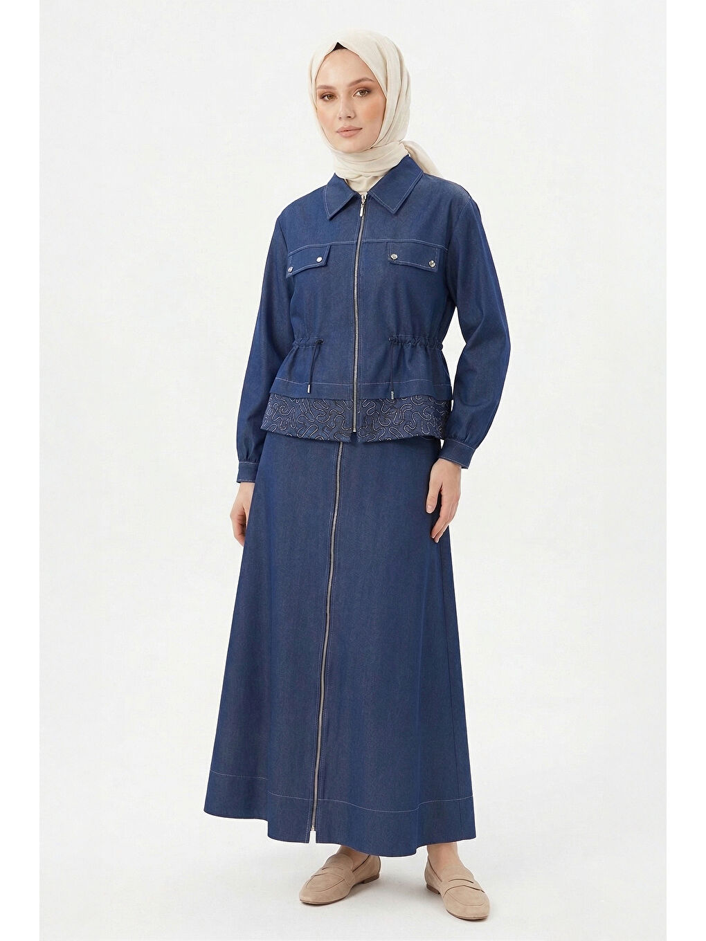 Levidor Tunik Etek Takım 13108 Lacivert-1