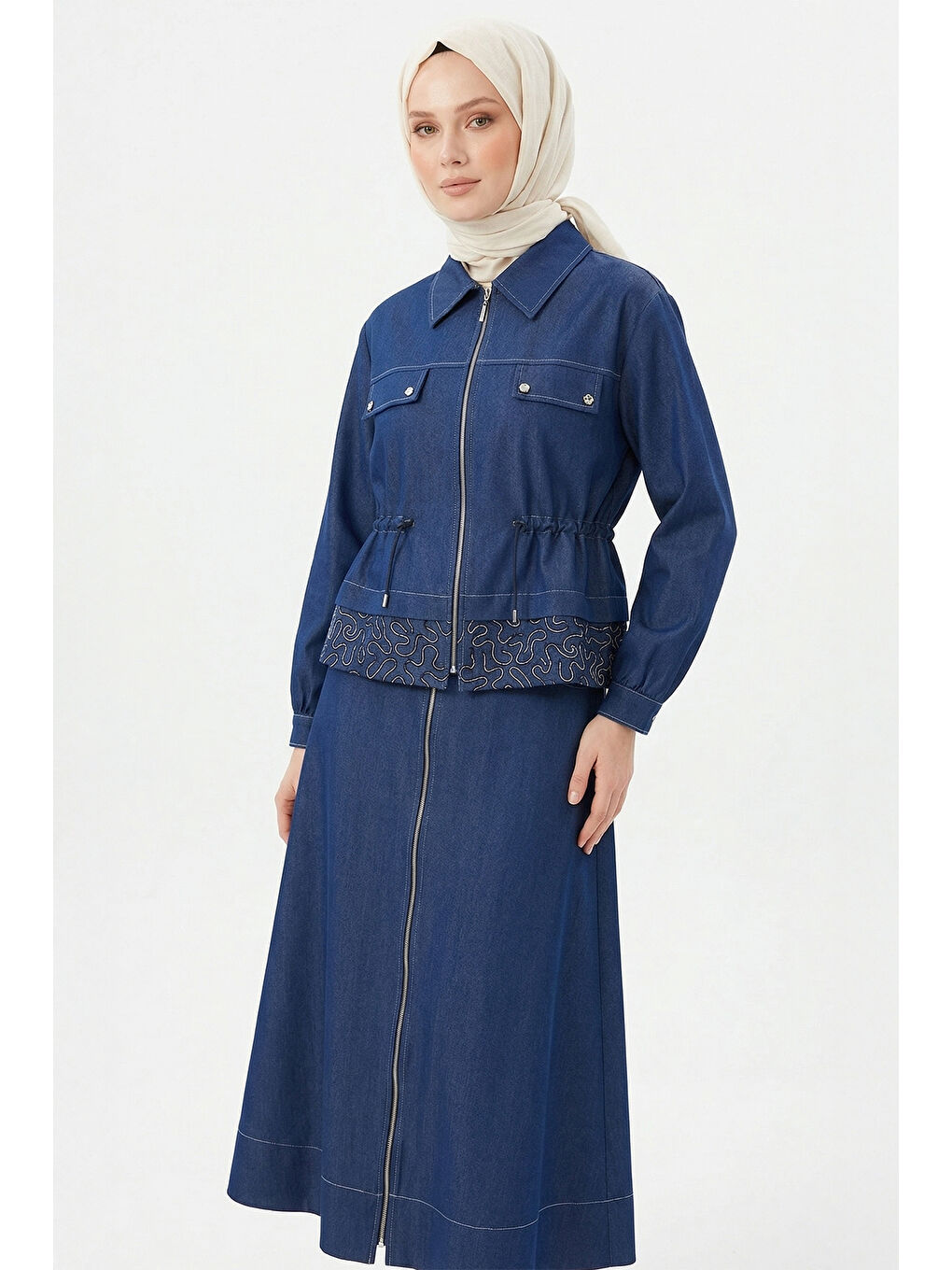 Levidor Tunik Etek Takım 13108 Lacivert-2