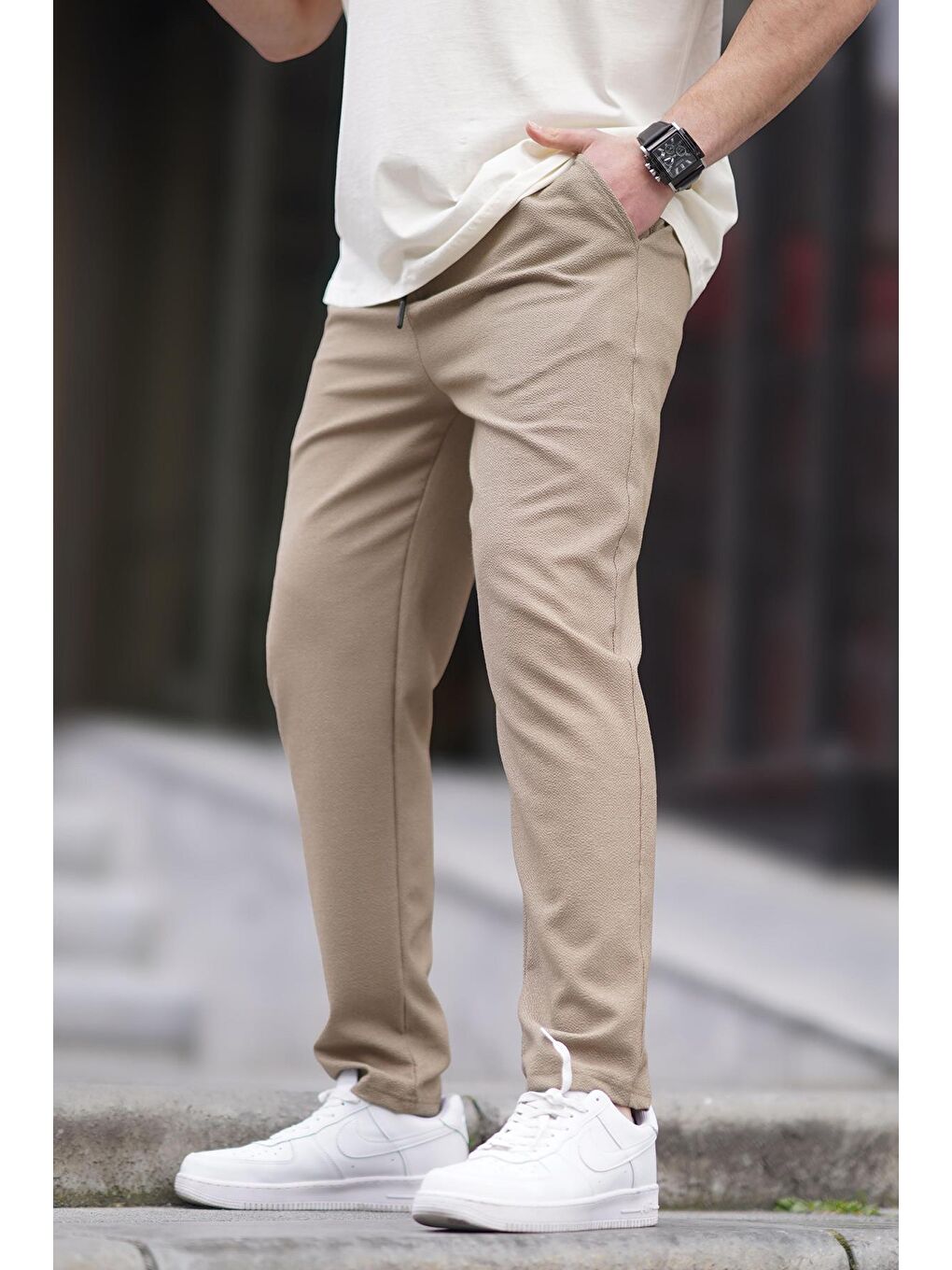 Kahverengi Taba Düz Paça Erkek Pantolon 6535-1
