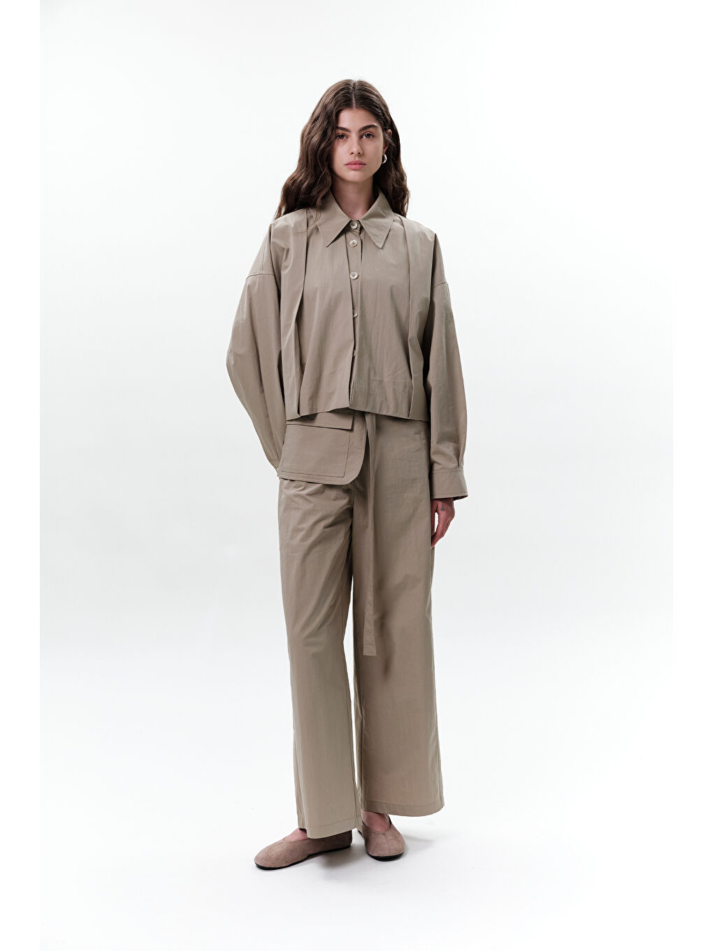 Cep Kemerli Pantolon Yeşil-1