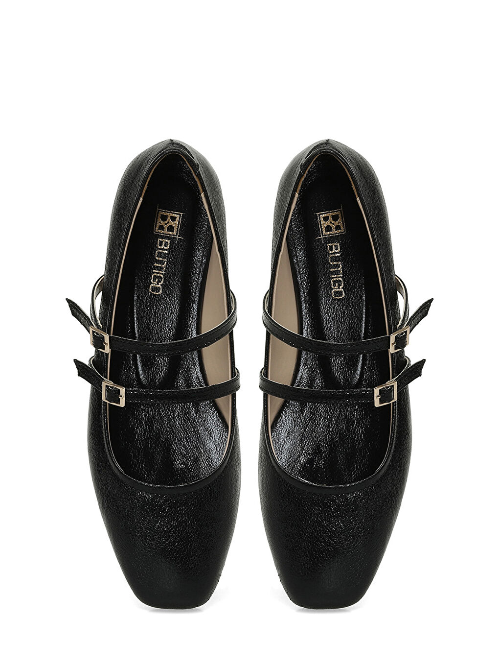 24K-1008 4PR Siyah Kadın Babet-3