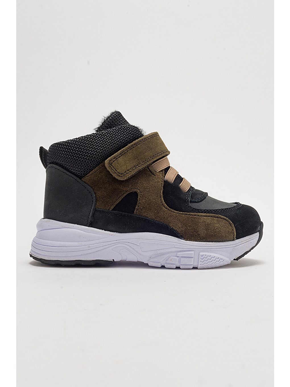 Erkek Çocuk Siyah-Haki Hakiki Deri Suya Dayanıklı Anatomik Günlük Bot-3