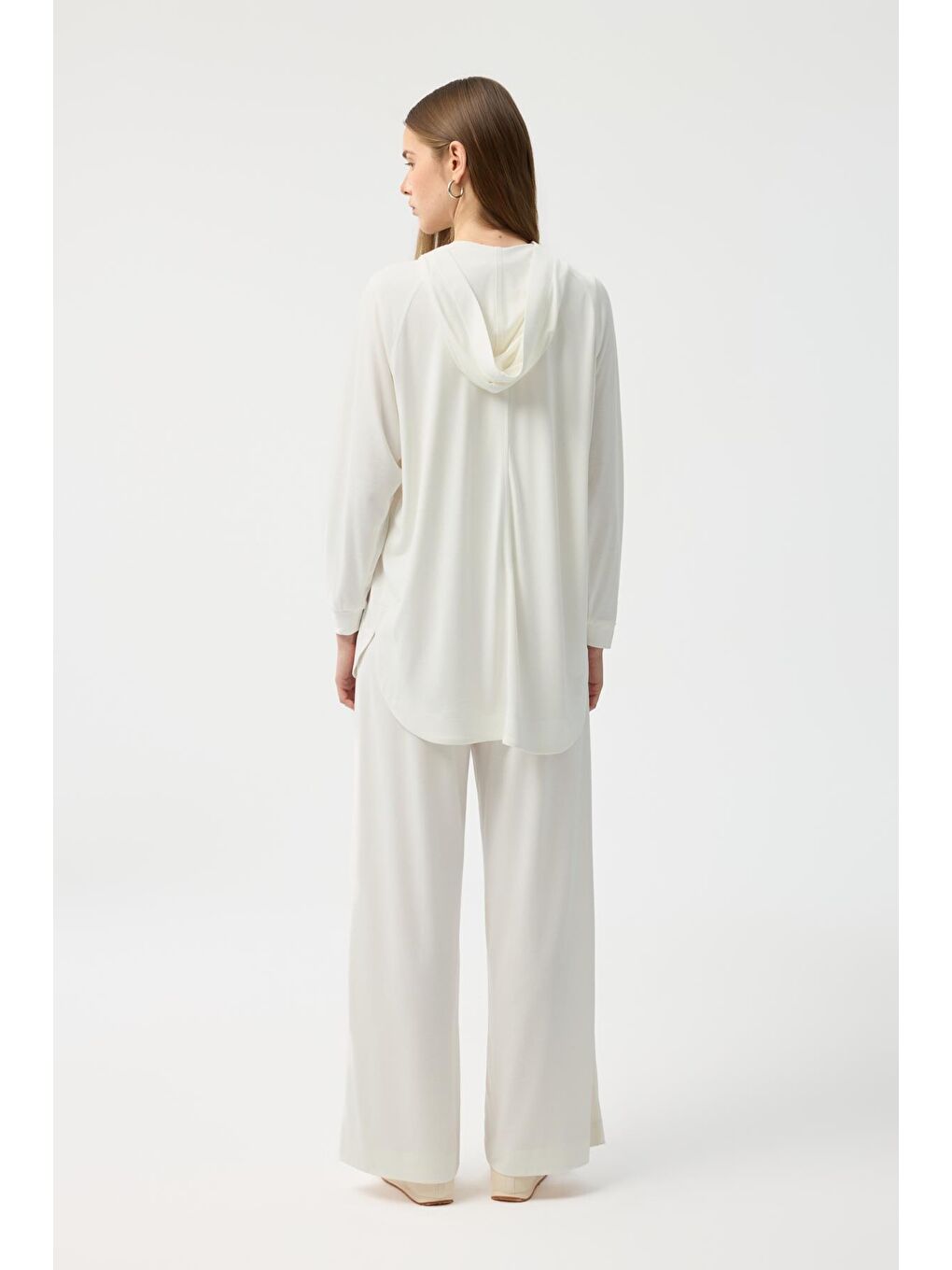 Modal Cupra Fermuarlı Hırka Takım Ekru-7