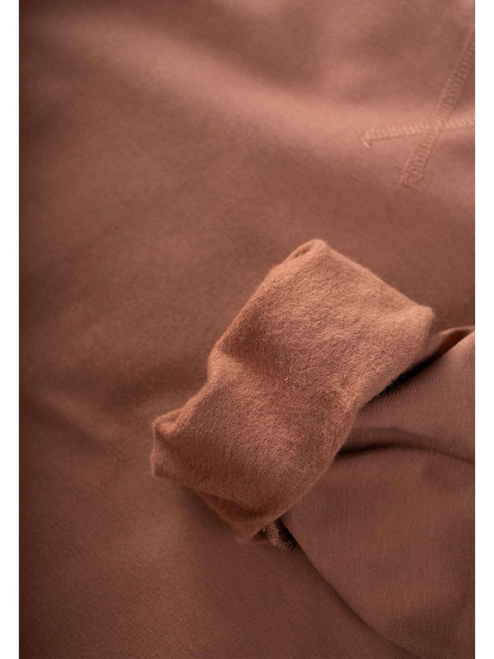 Kahverengi Basic Karyoka Detaylı Sweatshirt Takım 3-8 Yaş Açık Kahve-2