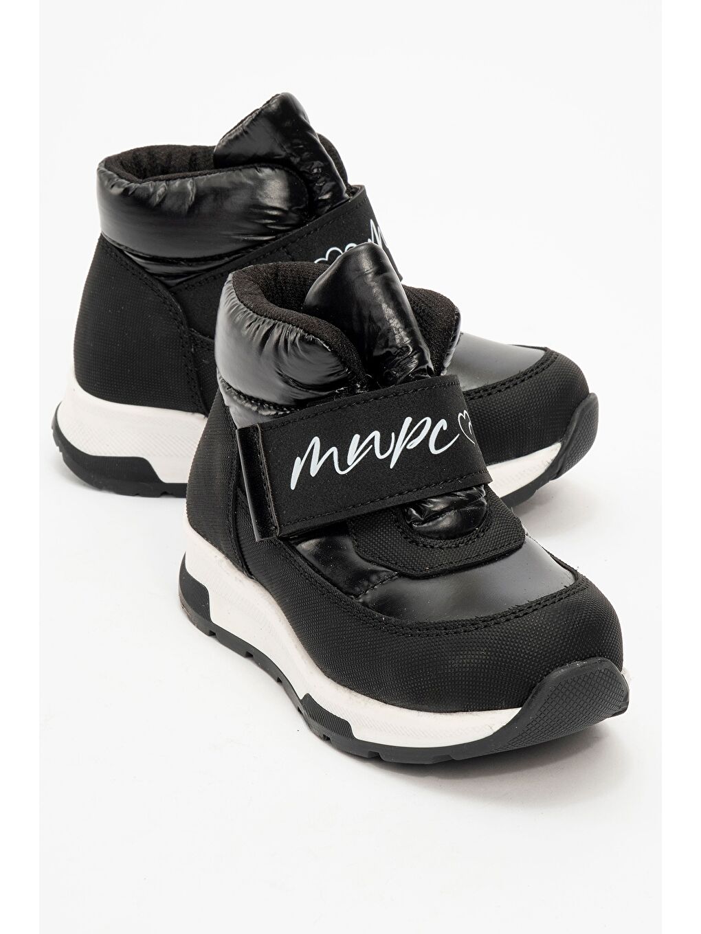 Kız Çocuk Siyah Suni Deri Suya Dayanıklı Anatomik Günlük Bot