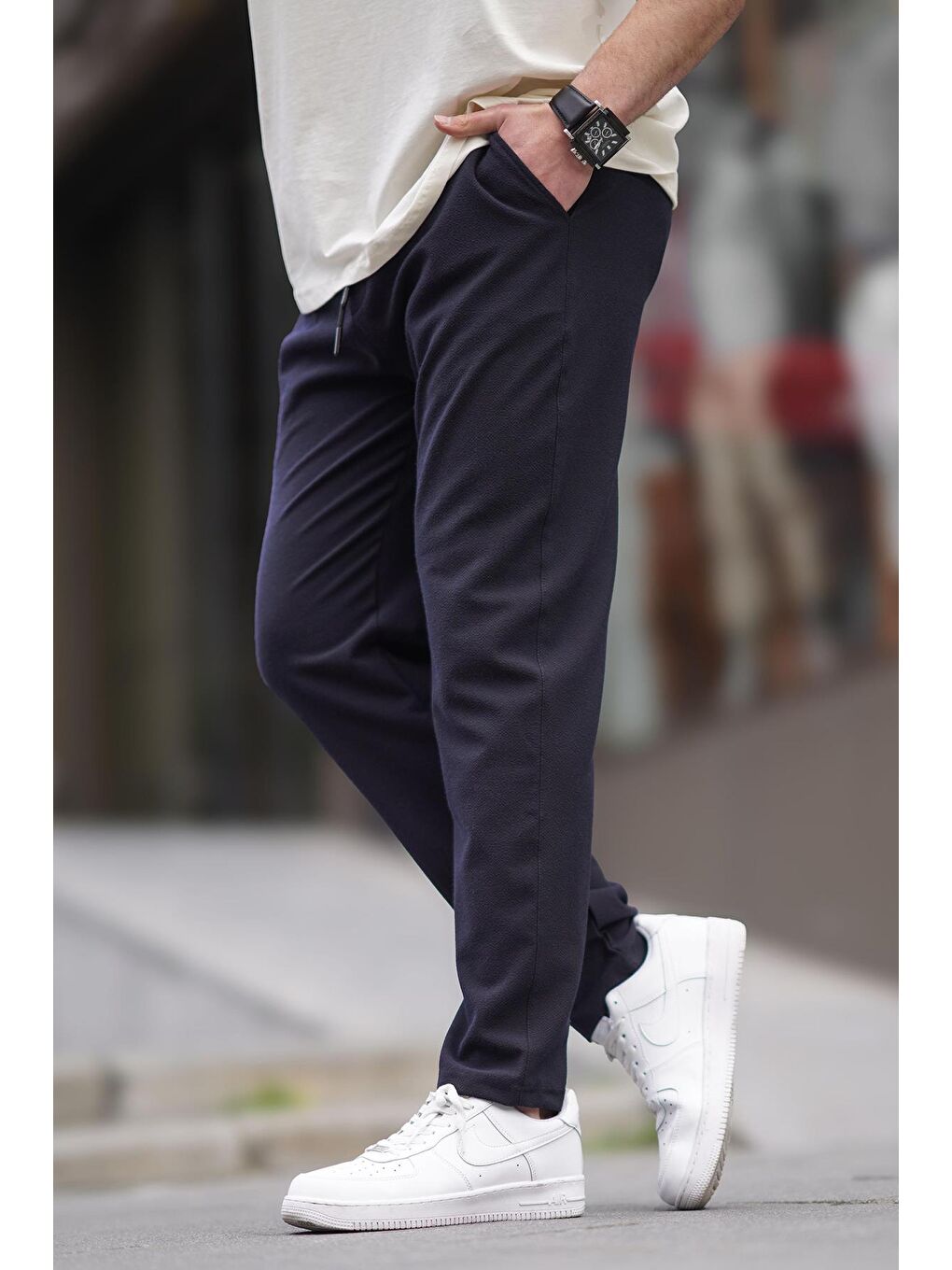 Lacivert Düz Paça Erkek Pantolon 6535-1