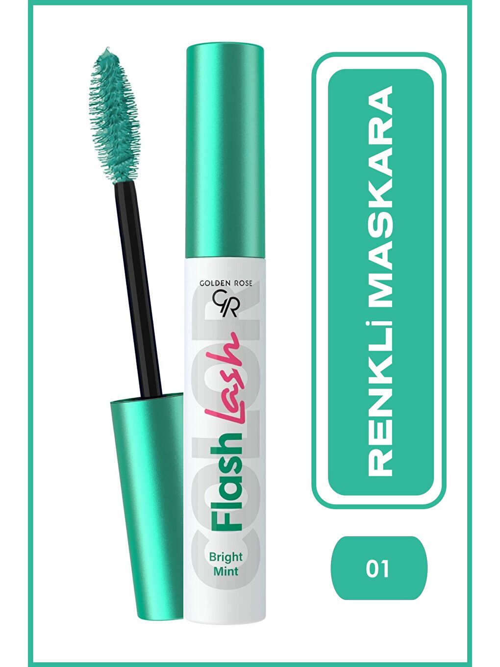 Flash Lash Colored Mascara 01 Brigth Mint Renkli Maskara 9 ml