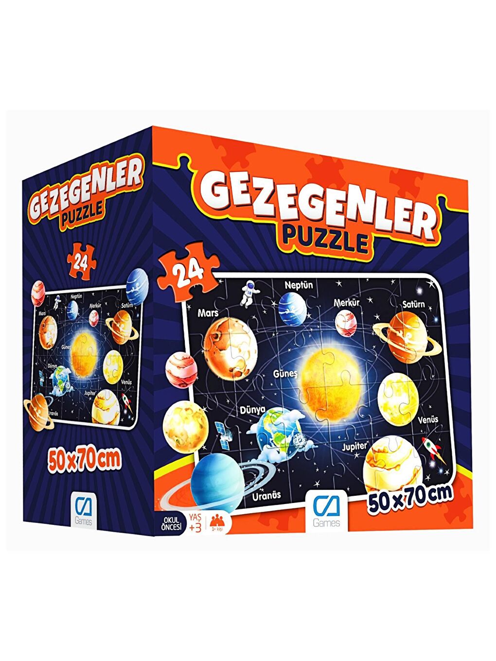 CA Games Karışık Asorti Gezegenler Yer Puzzle 24 Parça 50x70