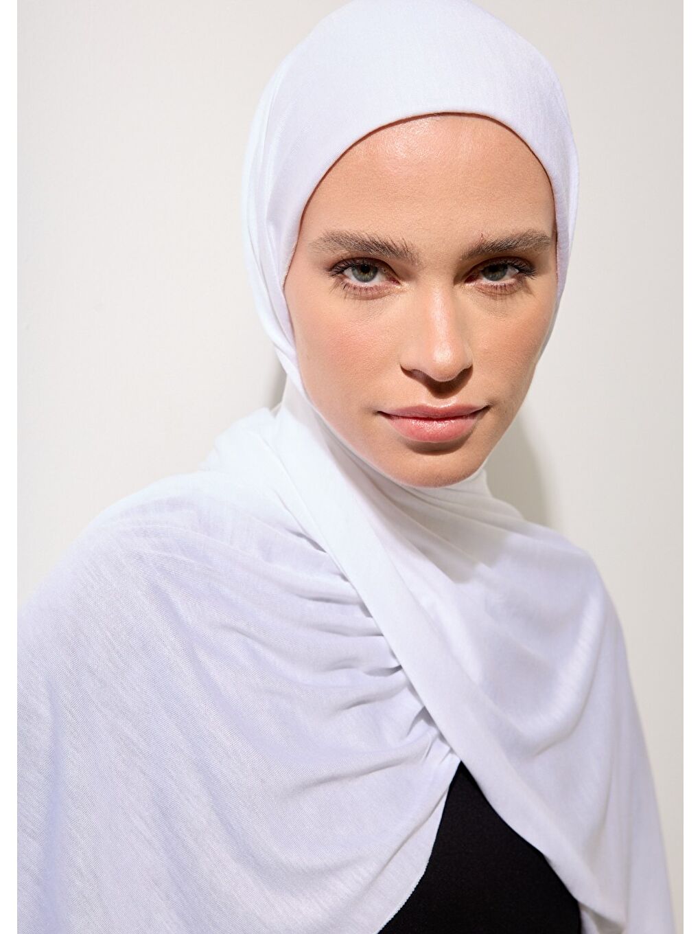 Tesettür Şal - Beyaz-1