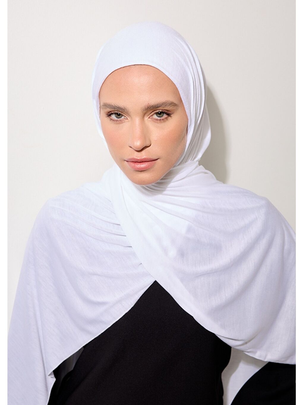 Tesettür Şal - Beyaz-3