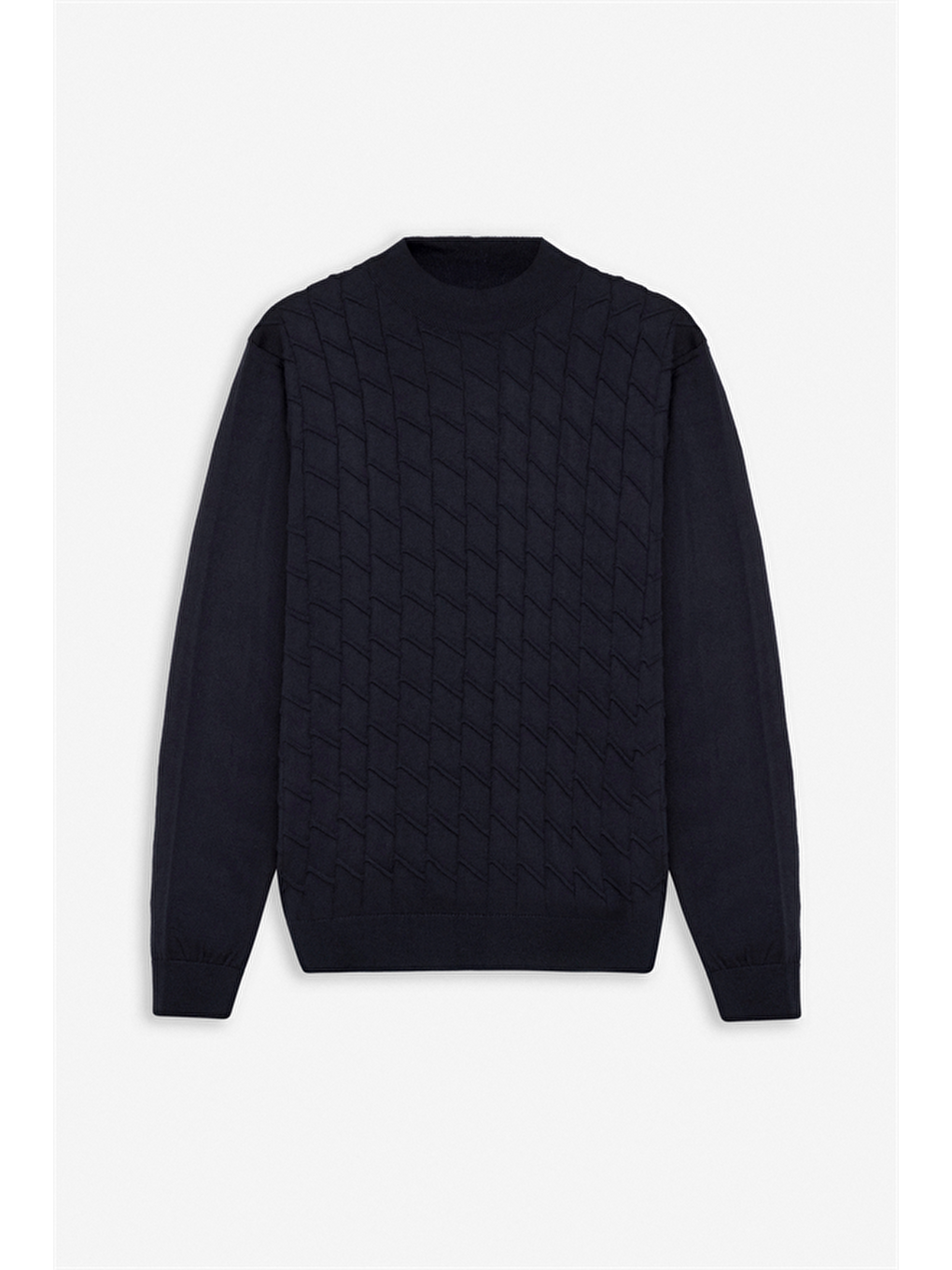 Lacivert Regular Yarım Balıkçı Yaka Kazak-4