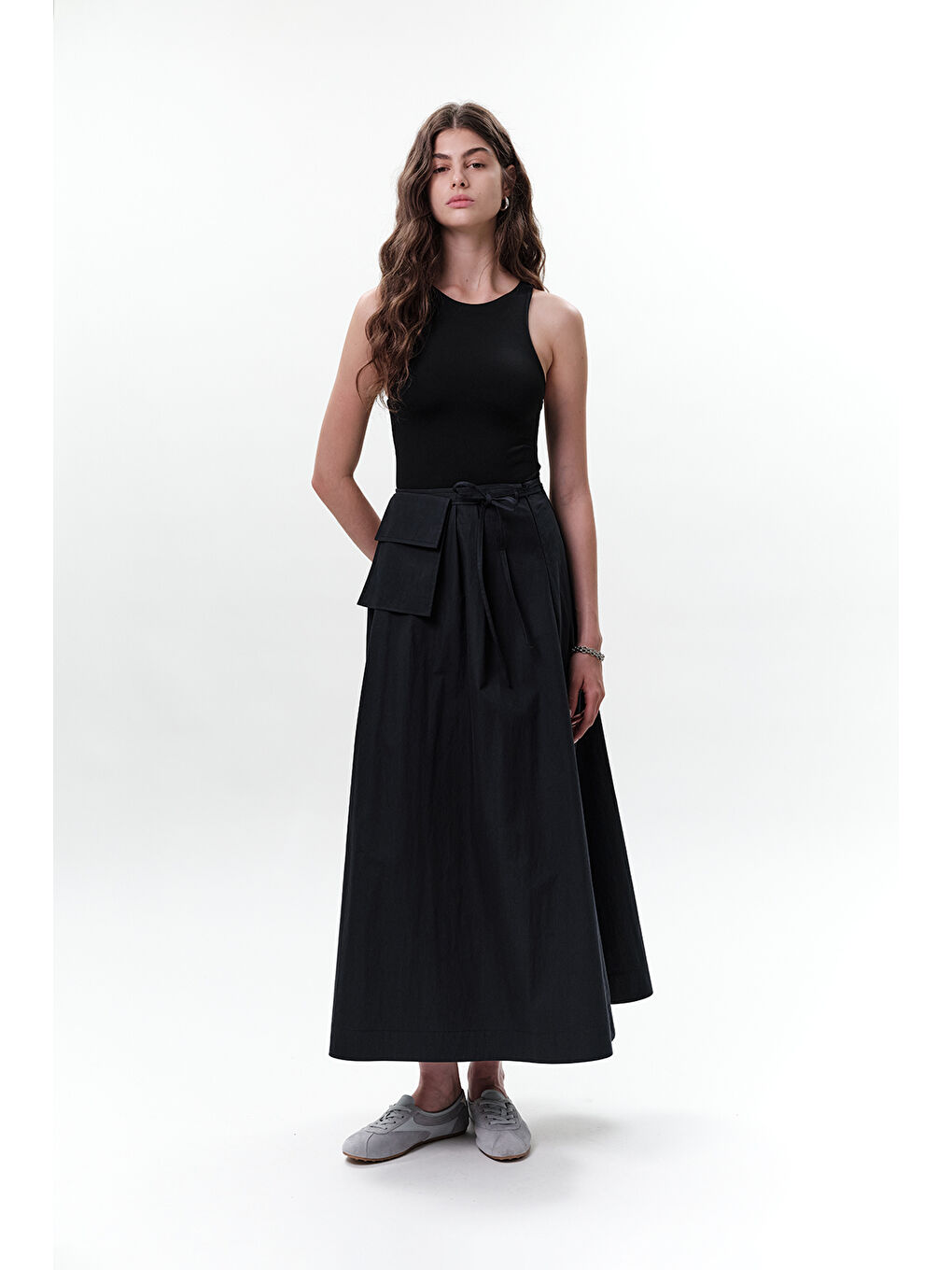 Cep Kemerli Etek Lacivert