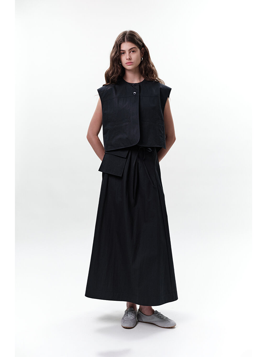 Cep Kemerli Etek Lacivert-2