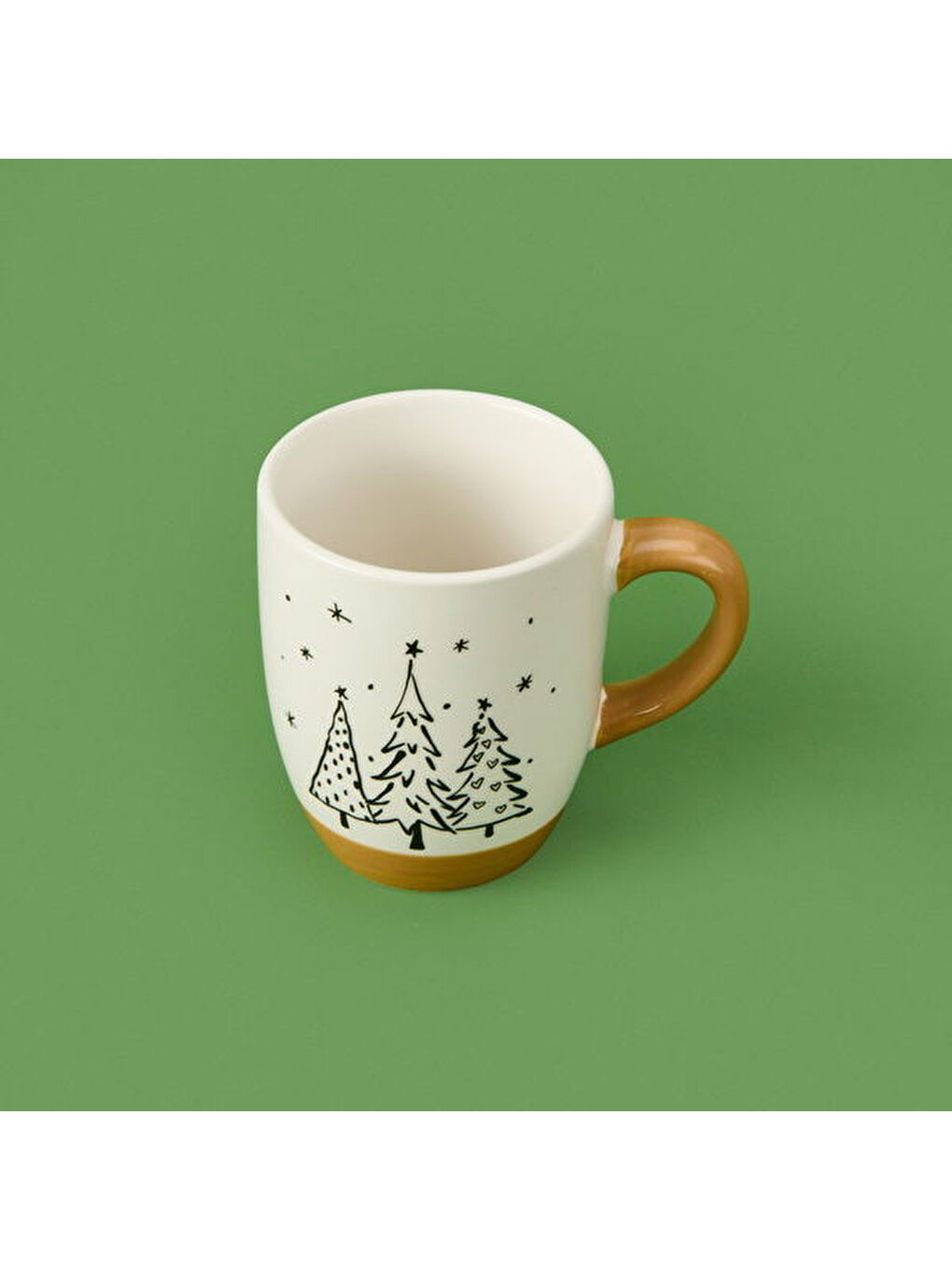 Ağaç Desenli Kupa - Kahverengi - 330 ml-1