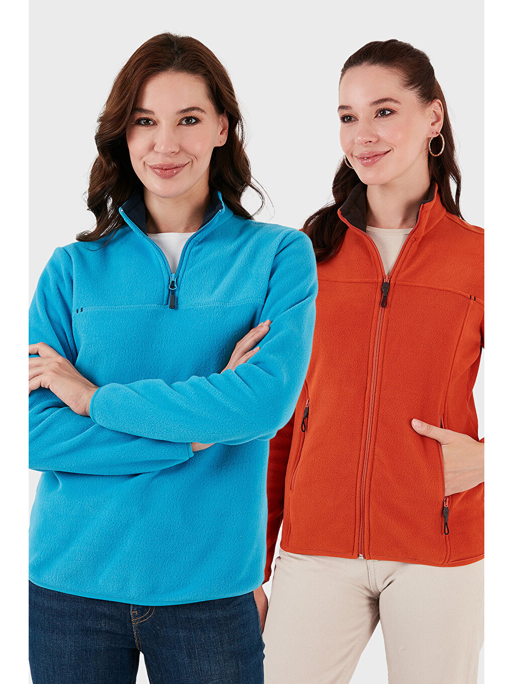 Turuncu Slim Fit Yumuşak Dokulu Anti-Pilling Tüylenme Yapmayan 2'li Paket Polar 590700200S2