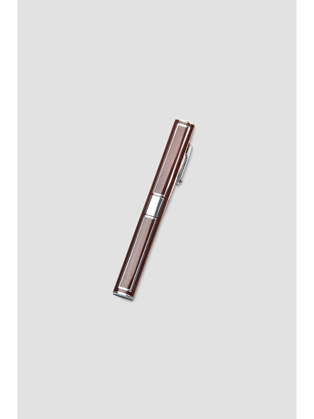 Kahverengi 98004 Silver Kiremit Erkek Kravat İğnesi-1