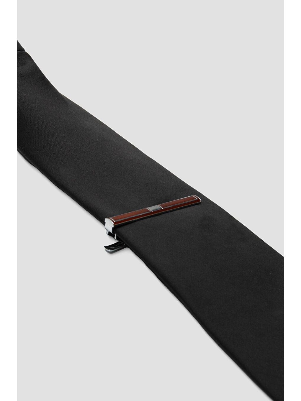 Kahverengi 98004 Silver Kiremit Erkek Kravat İğnesi-2