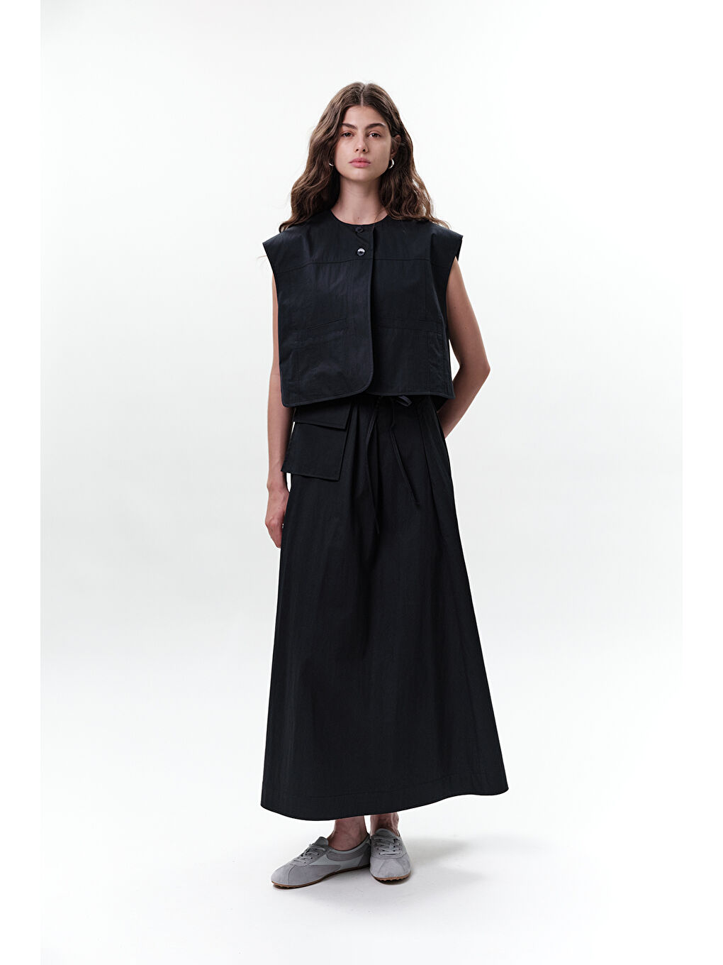 Cep Kemerli Etek Lacivert-3