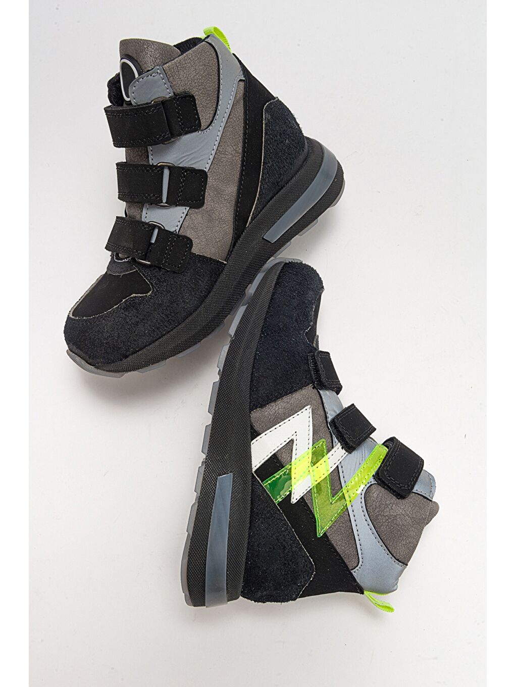 Erkek Çocuk Siyah Hakiki Deri Suya Dayanıklı Anatomik Günlük Bot-3