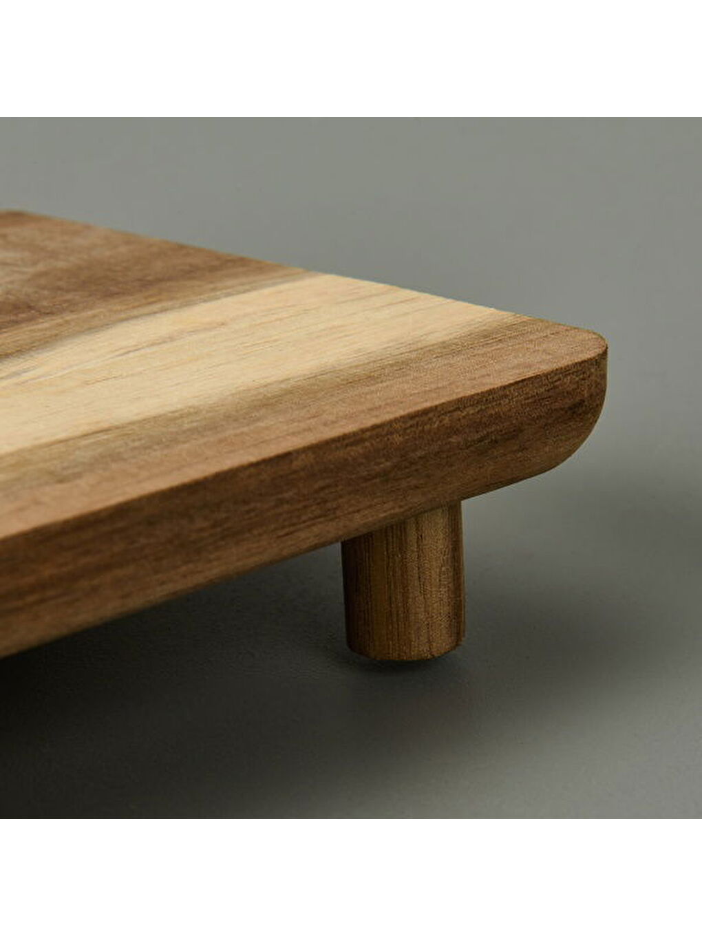 Ayaklı Sunum Tahtası - Kahverengi - 36x14,5x4 cm-1