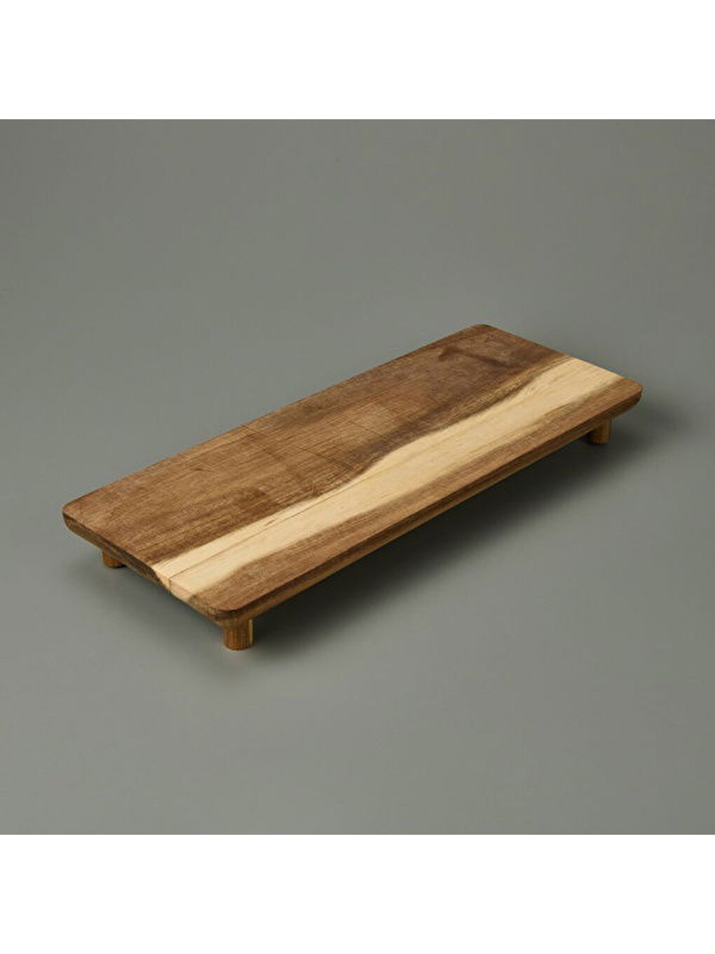 Ayaklı Sunum Tahtası - Kahverengi - 36x14,5x4 cm-3