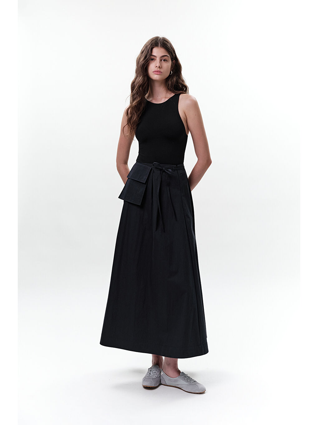 Cep Kemerli Etek Lacivert-4