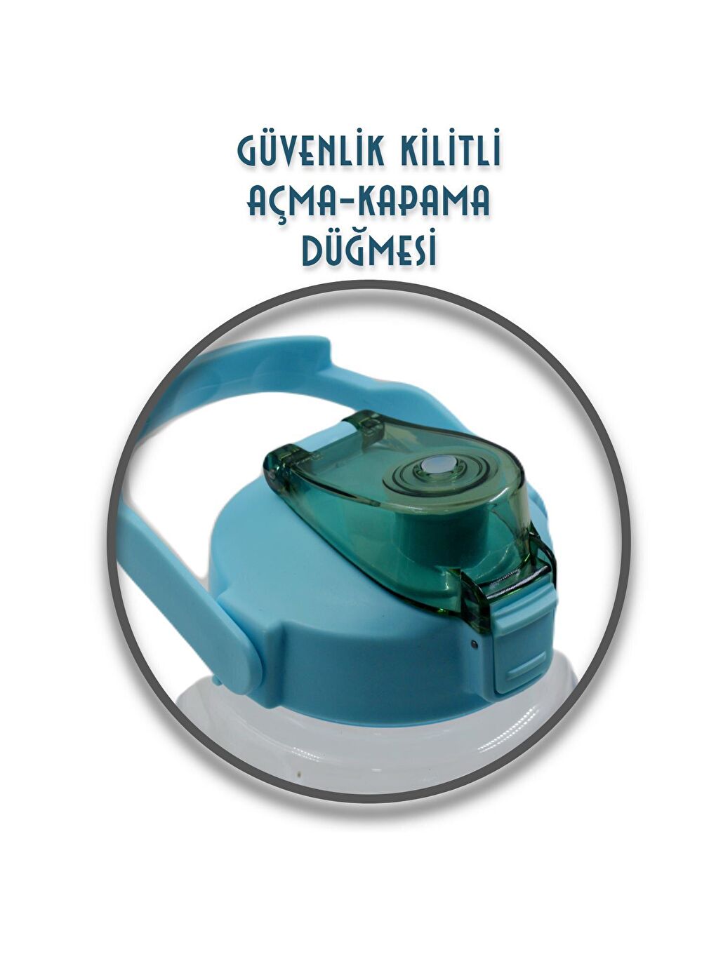 BottleBoss Yeşil Taşıma Askılı Pipetli Şeffaf Matara 1200 Ml Sticker HEDİYELİ Yeşil - 2