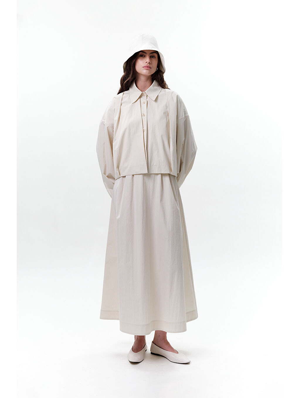 Bej Cep Kemerli Etek Taş-1