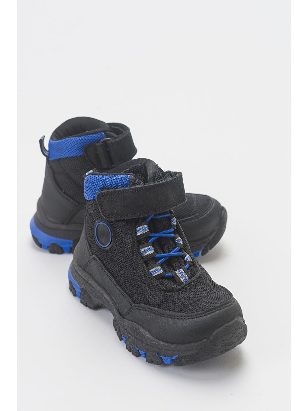 Erkek Çocuk Siyah-Mavi Suya Dayanıklı Microfiber Trekking Bot