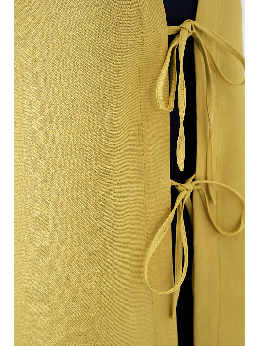 Keten Tesettür Kimono 5968 - Yağ Yeşil-4