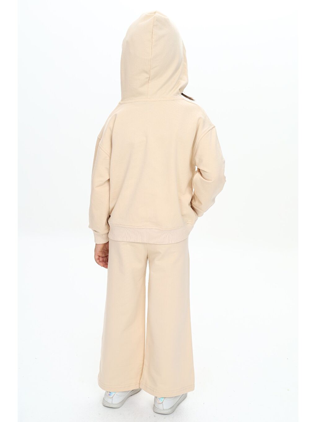 Bej Kız Çocuk Baskılı Eşofman Takım-2